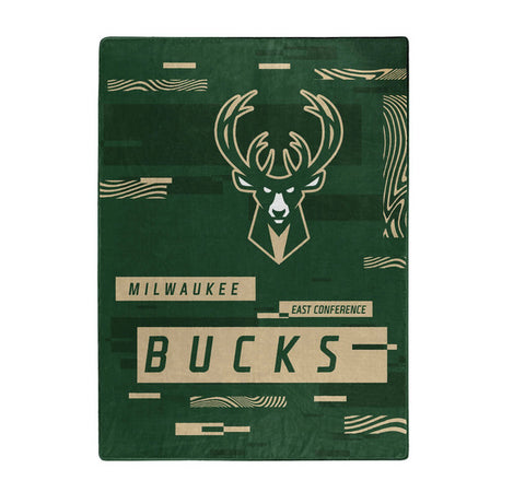 Milwaukee Bucks Blanket 60x80 Raschel Digitize Design