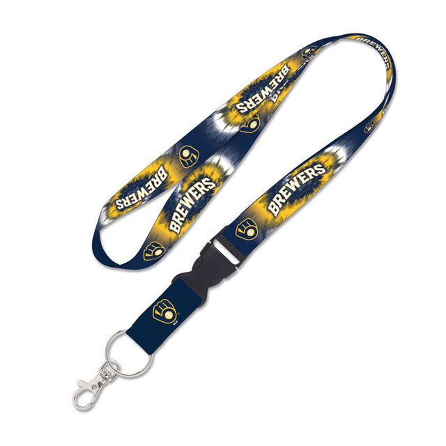 Milwaukee Brewers Lanyard with Detachable Buckle Tie Dye Design Special Order