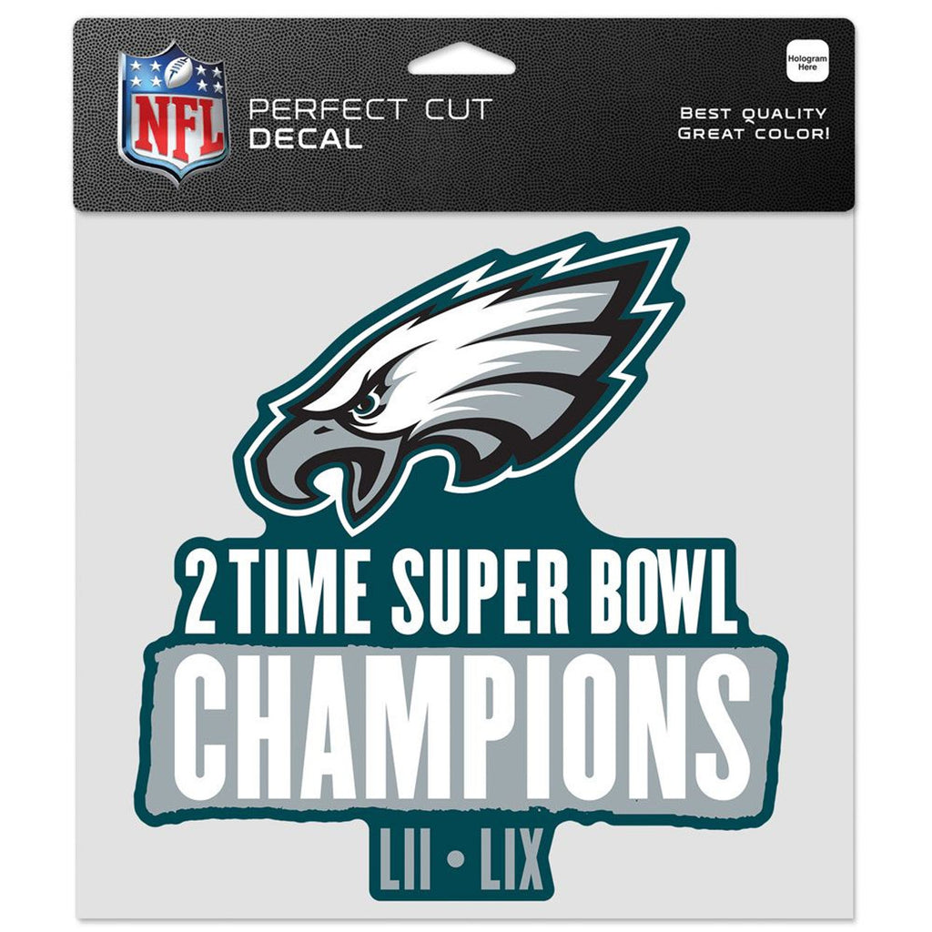 Philadelphia Eagles Decal 8x8 Perfect Cut Color Super Bowl 59 Champ