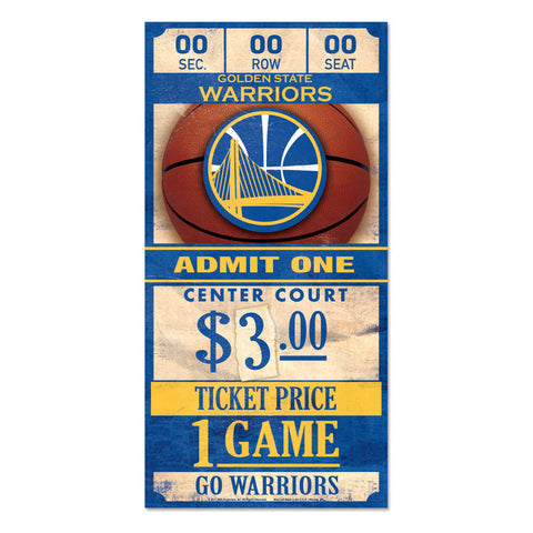 Golden State Warriors Sign 6x12 Wood Ticket