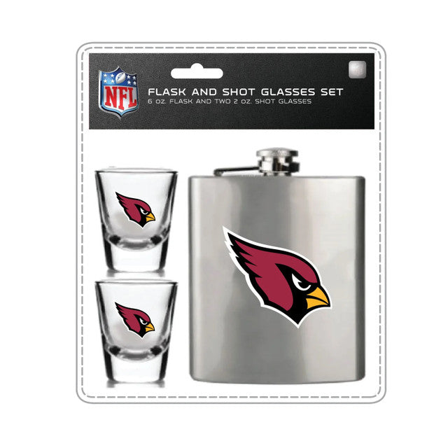 Arizona Cardinals Flask and Shot Glass Set