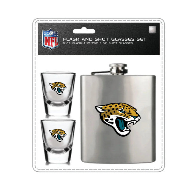 Jacksonville Jaguars Flask and Shot Glass Set