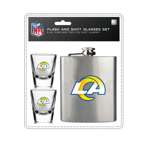 Los Angeles Rams Flask and Shot Glass Set