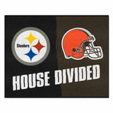 NFL House Divided Mat - Steelers / Browns