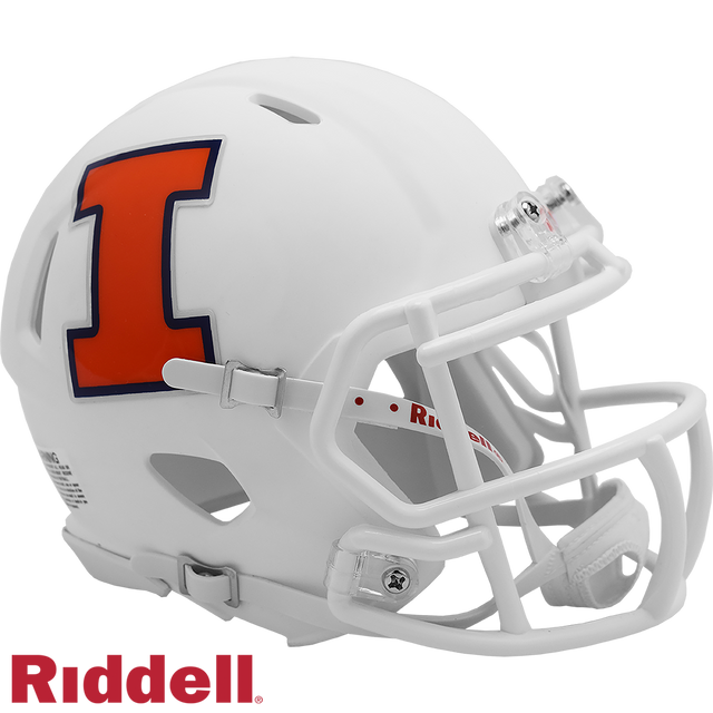 Illinois Fighting Illini Helmet Riddell Replica Mini Speed Style White