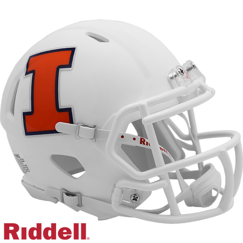 Illinois Fighting Illini Helmet Riddell Replica Mini Speed Style White