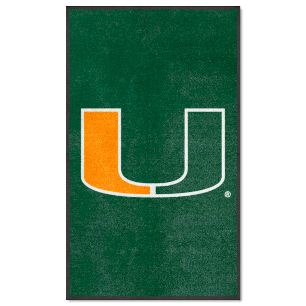 University of Miami 3X5 Logo Mat - Portrait