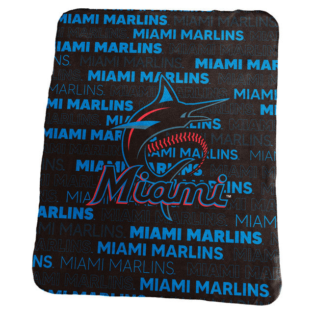 Miami Marlins Blanket 50x60 Fleece Classic