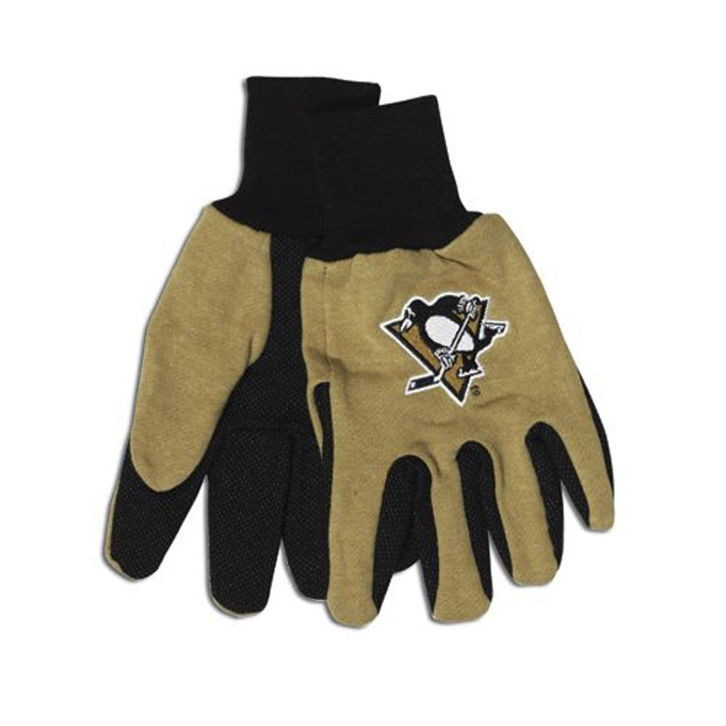 Pittsburgh Penguins Gloves Two Tone Style Adult Size