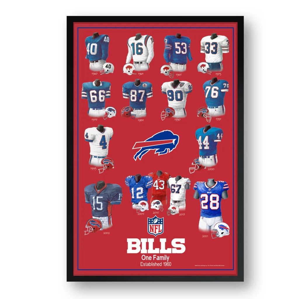 Buffalo Bills Framed Print 10x13 Uniform Heritage