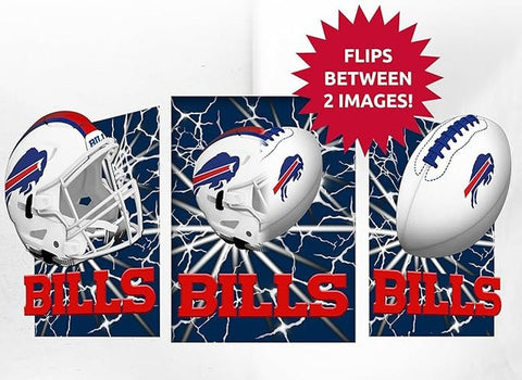 Buffalo Bills 3D Art Print 12x16 Lightning Flip