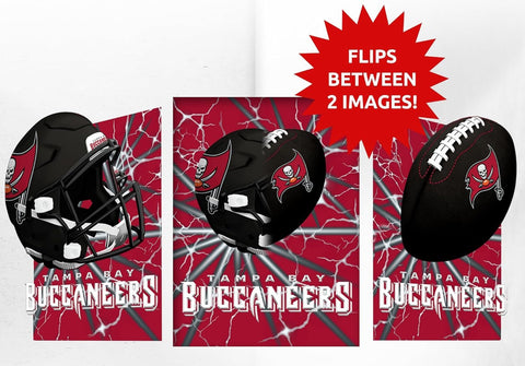 Tampa Bay Buccaneers 3D Art Print 12x16 Lightning Flip