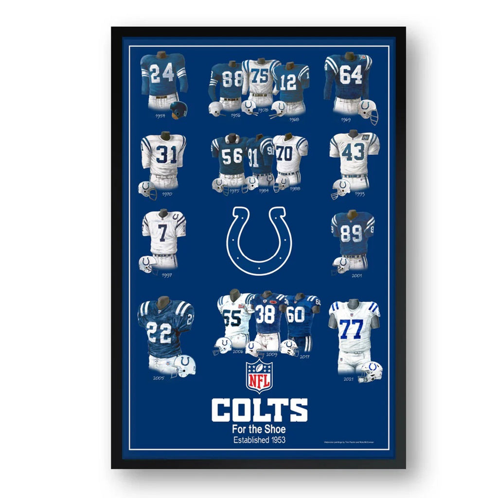 Indianapolis Colts Framed Print 10x13 Uniform Heritage