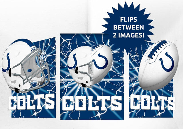 Indianapolis Colts 3D Art Print 12x16 Lightning Flip