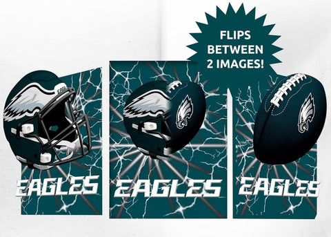 Philadelphia Eagles 3D Art Print 12x16 Lightning Flip