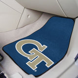 Georgia Tech 2-pc Carpet Car Mat Set