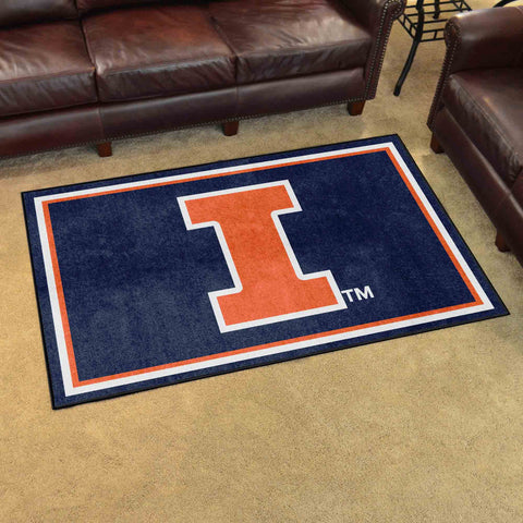 University of Illinois 4x6 Rug