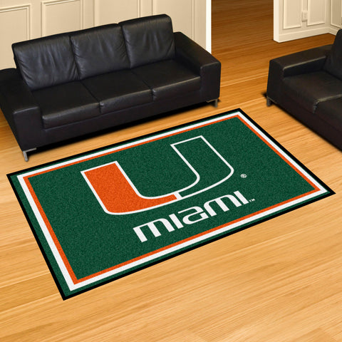 University of Miami 5x8 Rug