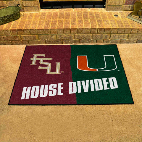 House Divided Mat - Florida State / Miami