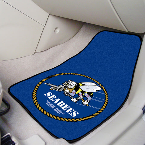 NAVY 2-pc Carpet Car Mat Set