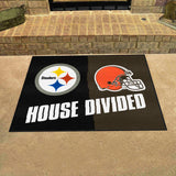 NFL House Divided Mat - Steelers / Browns