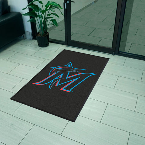 MLB - Miami Marlins 3X5 Logo Mat - Portrait