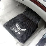 NAVY 2-pc Vinyl Car Mat Set