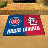 MLB House Divided Mat - Cubs / Cardinals