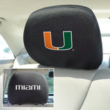 University of Miami Head Rest Cover