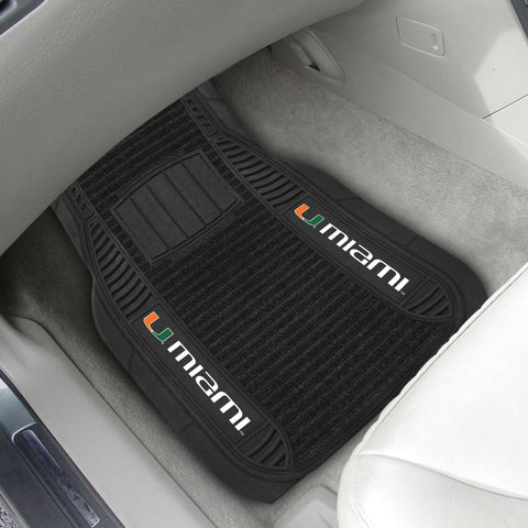 University of Miami 2-pc Deluxe Car Mat Set