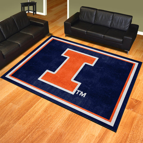 University of Illinois 8x10 Rug