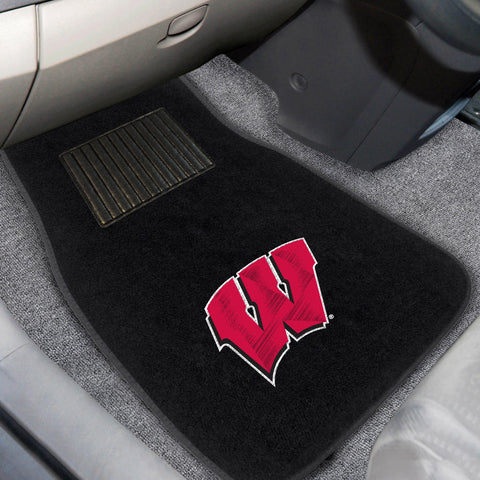 University of Wisconsin 2-pc Embroidered Car Mat Set