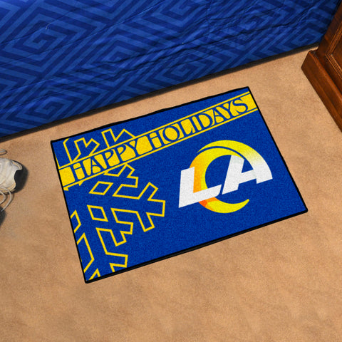 NFL - Los Angeles Rams Starter Mat - Happy Holidays