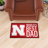 University of Nebraska Starter Mat - World's Best Dad