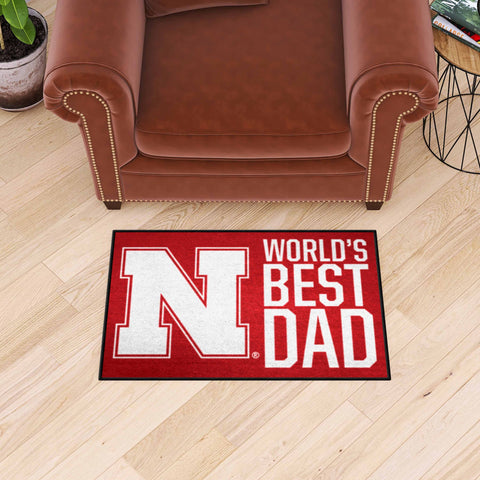 University of Nebraska Starter Mat - World's Best Dad