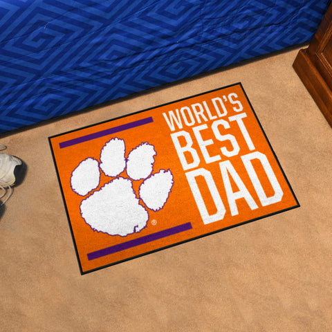 Clemson University Starter Mat - World's Best Dad