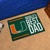 University of Miami Starter Mat - World's Best Dad