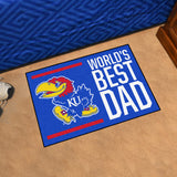 University of Kansas Starter Mat - World's Best Dad