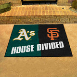 MLB House Divided Mat - Athletics / Giants