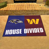 NFL House Divided Mat - Ravens / Commanders