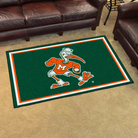 University of Miami 4x6 Rug