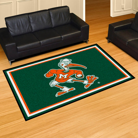 University of Miami 5x8 Rug