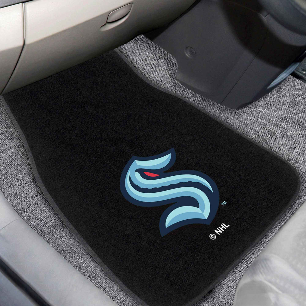 NHL - Seattle Kraken 2-pc Embroidered Car Mat Set