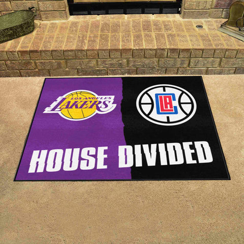 NBA House Divided Mat - Lakers / Clipers