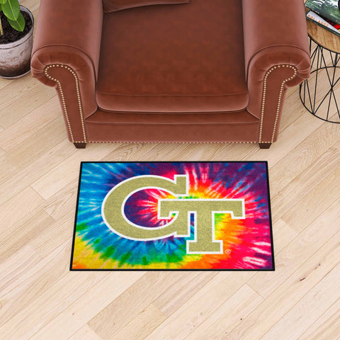 Georgia Tech Starter Mat - Tie Dye