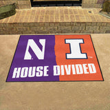 House Divided Mat - Northwestern / Illinois