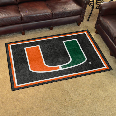 University of Miami 4x6 Rug