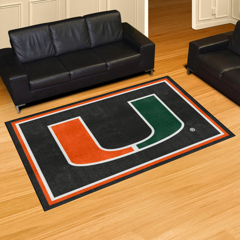 University of Miami 5x8 Rug