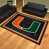 University of Miami 8x10 Rug