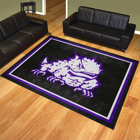 Texas Christian University  8x10 Rug